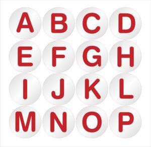 Série autocollants lettres pour machines